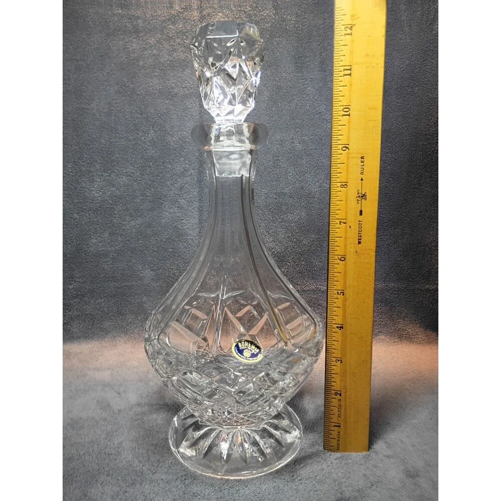 Bohemian 24% PbO Lead Crystal Decanter 12